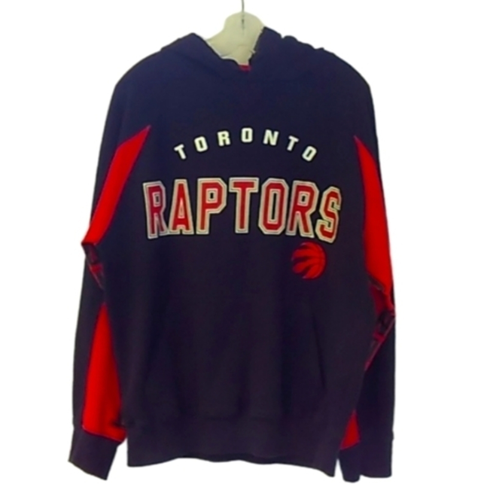 Toronto Raptors Black Hoodie Sweatshirt with Red Letters Men's M *Unisex